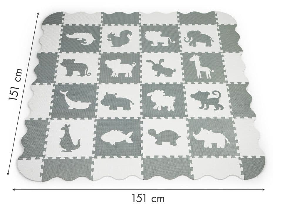 Ecotoys Pěnová podložka pro děti Zvířata 151 cm, 001 - náhled 5