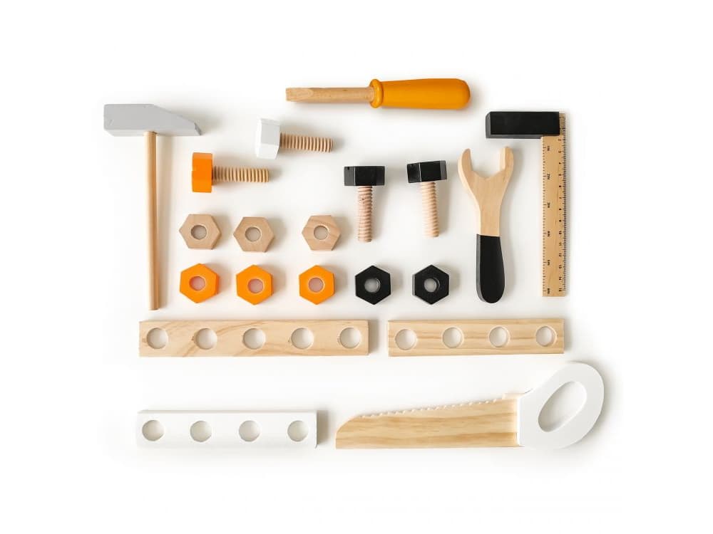 Ecotoys Dětská dřevěná dílna s nářadím, 1176N - náhled 3