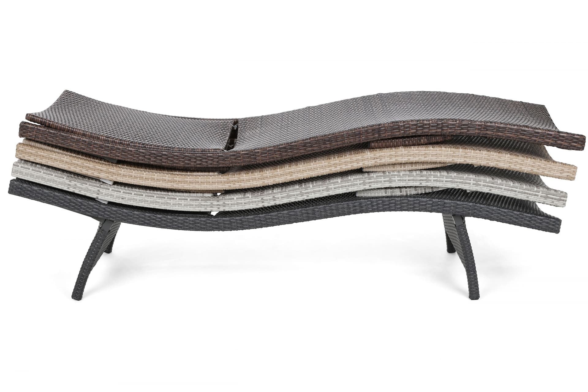 Home&Garden Sestava lehátek Marbella Brown Mat / Brown Melange + stolek - náhled 2