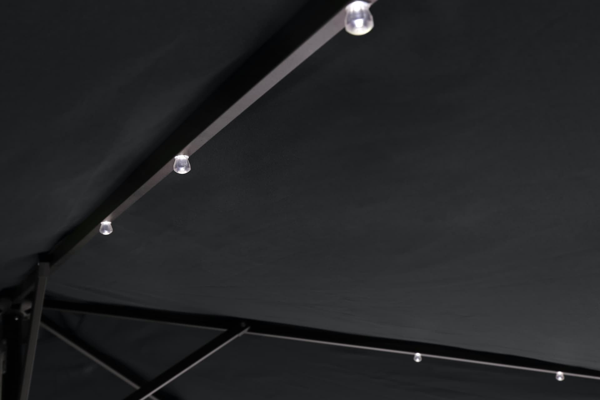Home&Garden Zahradní slunečník Malta 270 cm Grey / Light Grey s LED osvětlením - náhled 5
