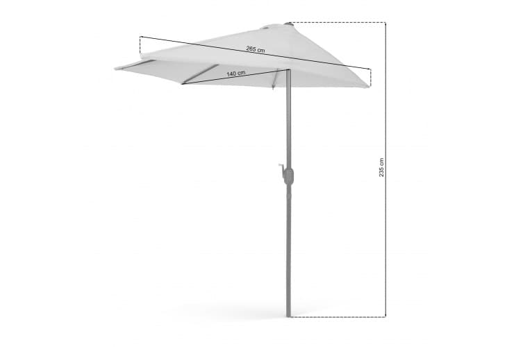 Home&Garden Balkonový slunečník Bima 140 cm Grey / Grey - náhled 2