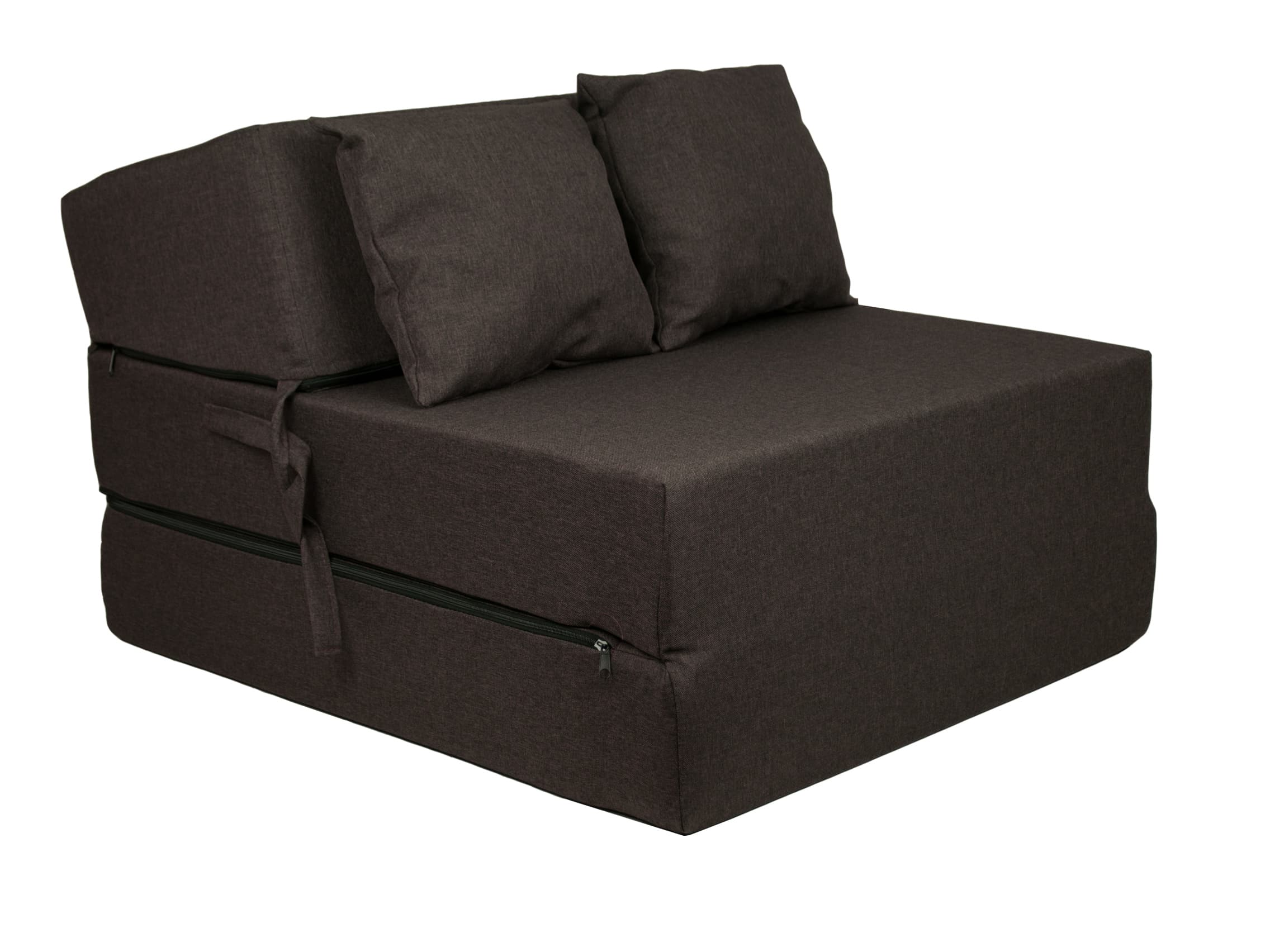 Fimex Rozkládací křeslo - matrace pro hosty Comfort Sawana hnědé 70x200x15 cm