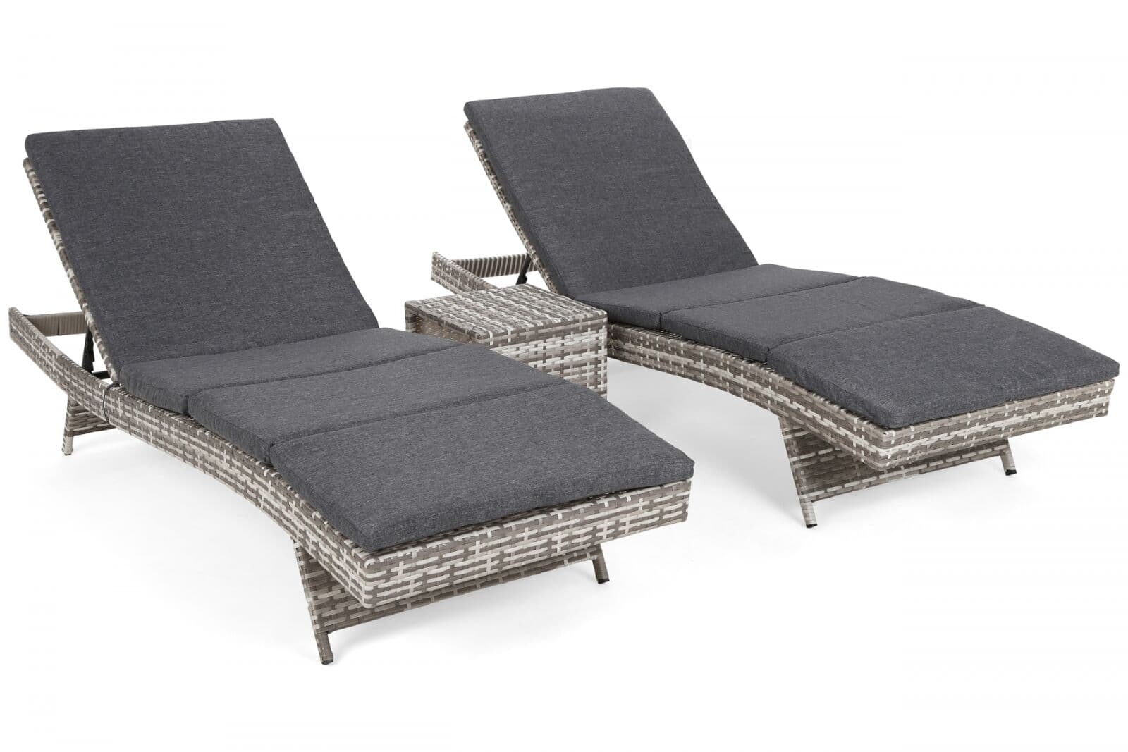 Home&Garden Sestava lehátek Bora Bora Light Grey / Grey Melange + stolek - náhled 3