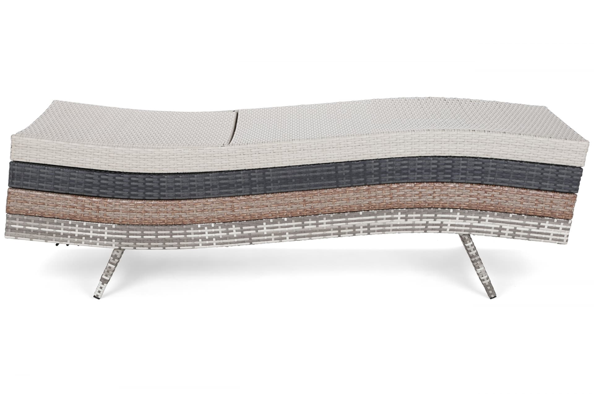 Home&Garden Sestava lehátek Bora Bora Light Grey / Grey Melange + stolek - náhled 5