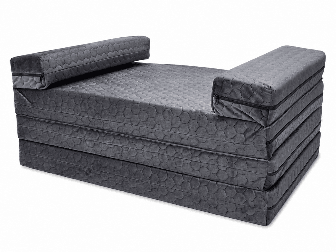 AMBRILO Skládací matrace do auta Deluxe šedá 110/135x195x10 cm - náhled 3