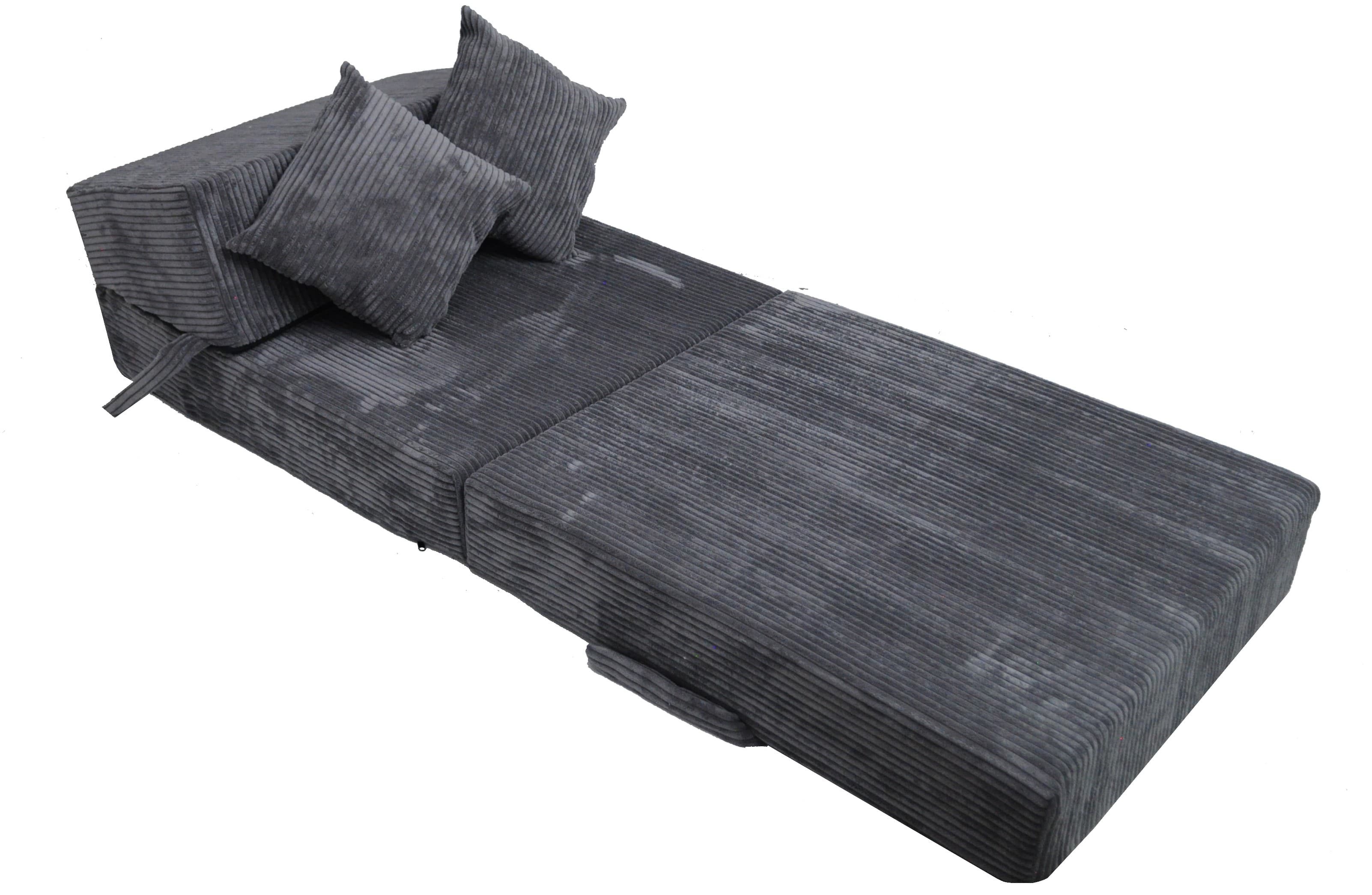 Fimex Rozkládací křeslo - matrace pro hosty Lincol tmavě šedé 70x200x15 cm - Fimex - náhled 4