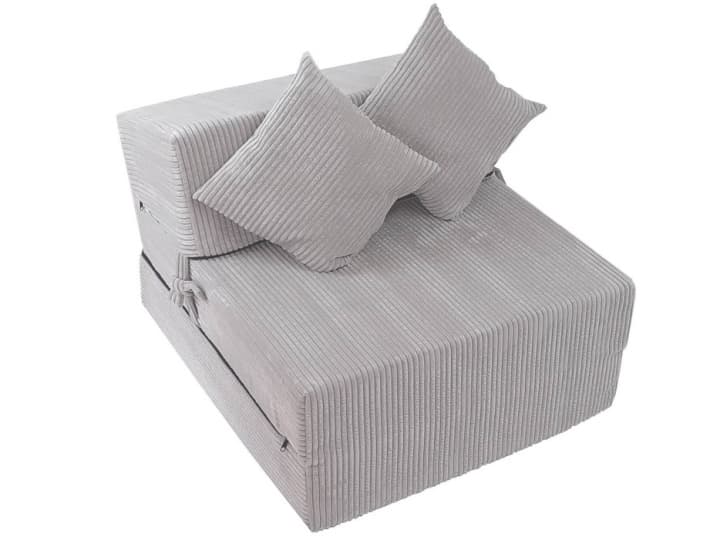 Fimex Rozkládací křeslo - matrace pro hosty Lincol světle šedé 70x200x15 cm