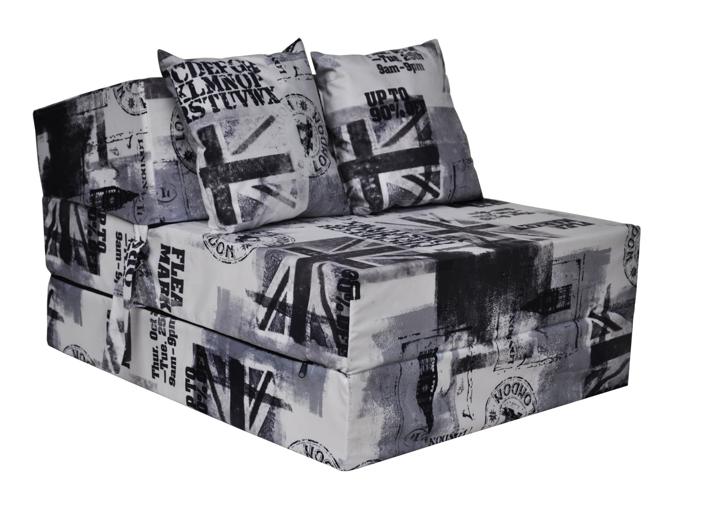 Fimex Rozkládací křeslo - matrace pro hosty British flag 70x200x15 cm