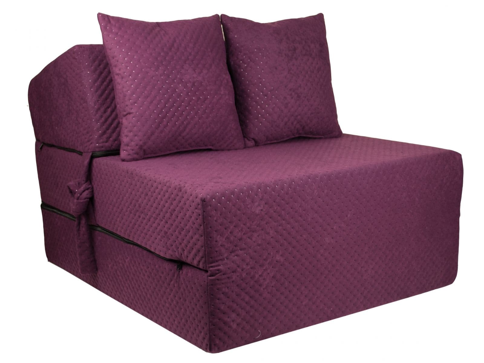 Fimex Rozkládací křeslo Comfort fialové - matrace pro hosty 70x200x15 cm