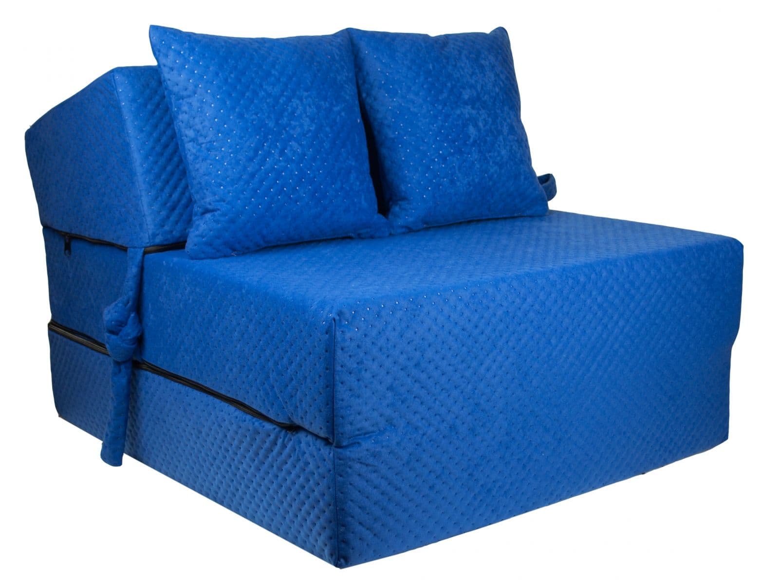 Fimex Rozkládací křeslo Comfort světle modré - matrace pro hosty 70x200x15 cm