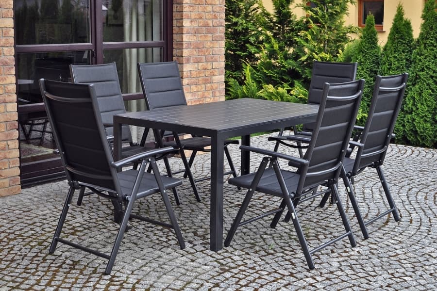 Home&Garden Zahradní sestava Ibiza Pollywood Black / Black 6+1 - náhled 4