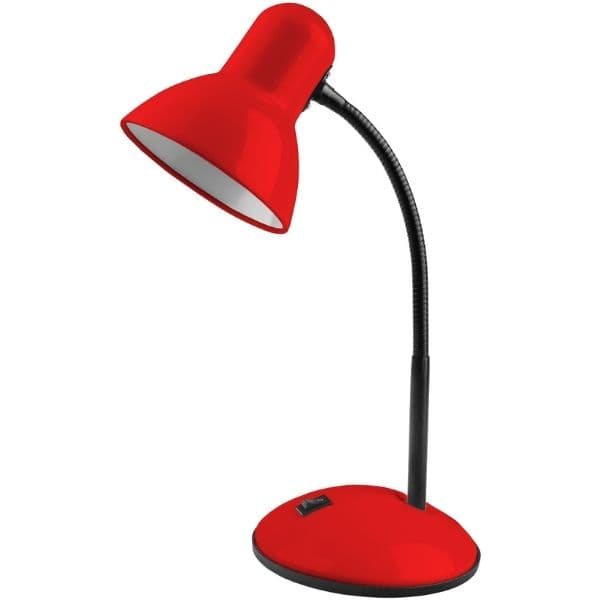 Stolní lampa na 1 žárovku E27 max 40W, červená