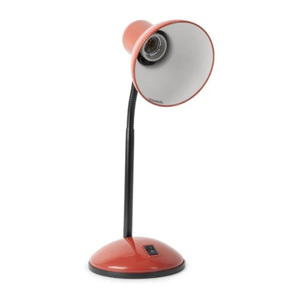 Stolní lampa na 1 žárovku E27 max 40W, červená - náhled 3