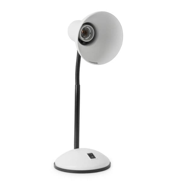Stolní lampa na 1 žárovku E27 max 40W, bílá - náhled 2