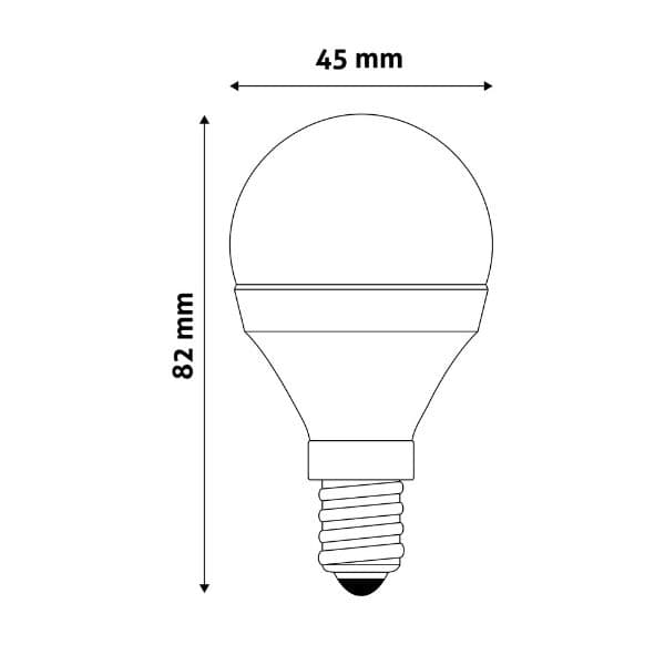 Prémiová LED žárovka E14 6W 550lm G45 EXTRA TEPLÁ, ekv. 44W, 3 roky - náhled 3