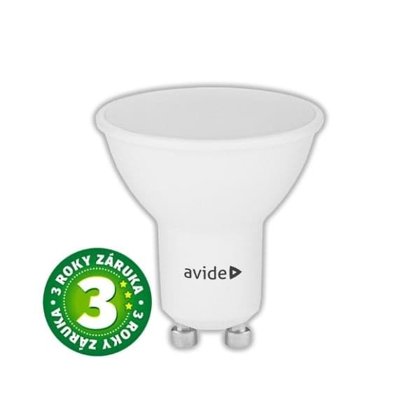 Akce 3+1: Prémiová LED žárovka GU10 7W 600lm teplá, ekv. 48W, 3 roky