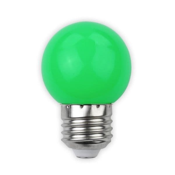 Barevná LED žárovka E27 1W 30lm zelená