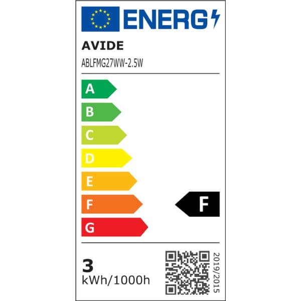 Prémiová retro LED žárovka E27 2,5W 250lm G45 teplá, filament, ekv. 25W, 3 roky - náhled 3
