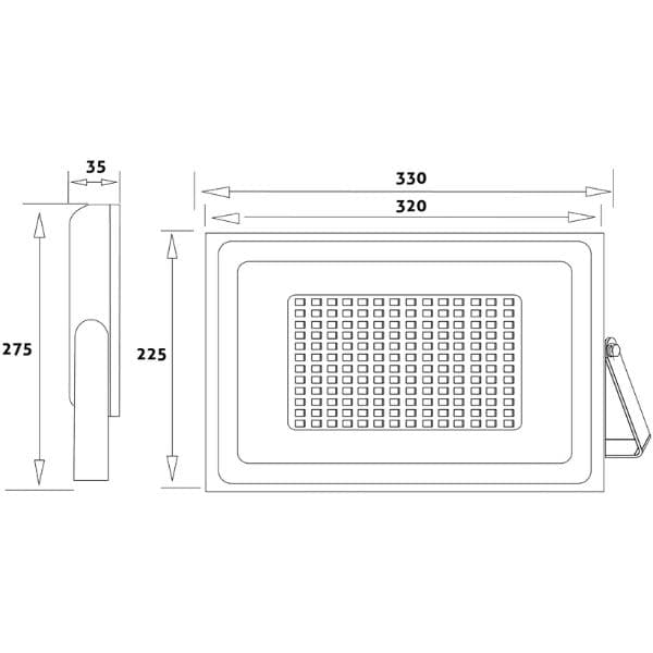 Ultratenký LED reflektor černý 150W 12000lm, denní barva světla - náhled 2