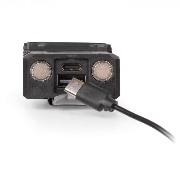 Multifunkční svítilna USB nabíjecí, otočná hlava, 200lm, 6 režimů, bílé a červené světlo - náhled 3