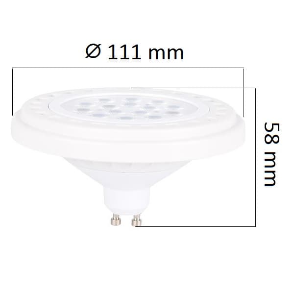 LED žárovka AR111/GU10 15W 1200lm teplá, ekvivalent 80W