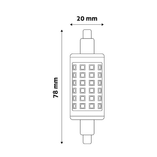 Prémiová LED žárovka R7s 78mm, 4,5W 440lm teplá, ekvivalent 37W - náhled 4