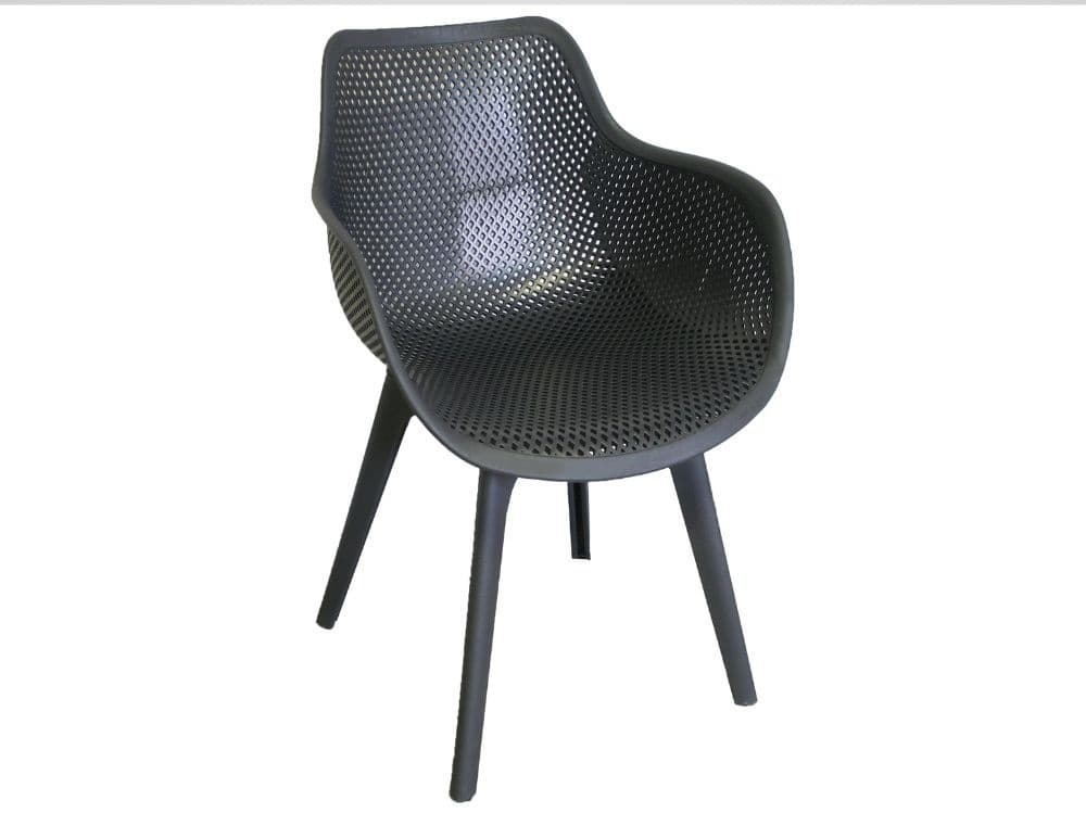 Hliníkový set: stůl Jerry 220cm tmavě šedý a 8 designových křesel Jasper - náhled 5