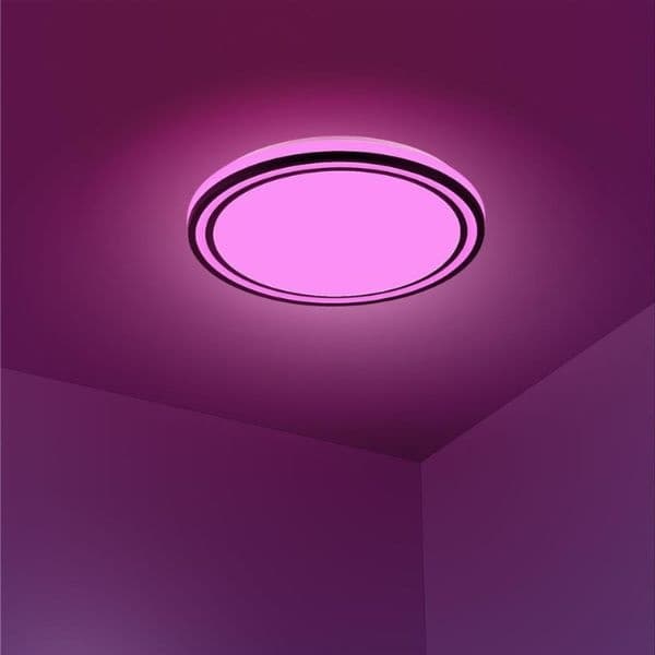 Prémiové led stropní svítidlo Bella RGB+W 32cm 24W 1320lm, dálkové ovládání, TUYA, 3 roky - náhled 5