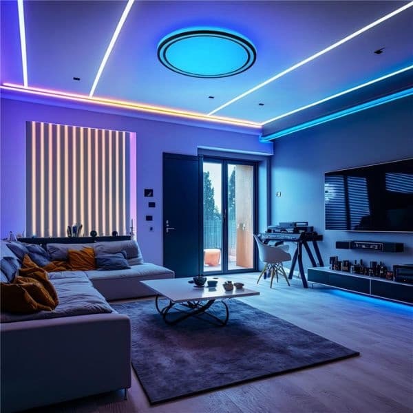 Prémiové led stropní svítidlo Bella RGB+W 49cm 36W 1980lm, dálkové ovládání, TUYA, 3 roky - náhled 5