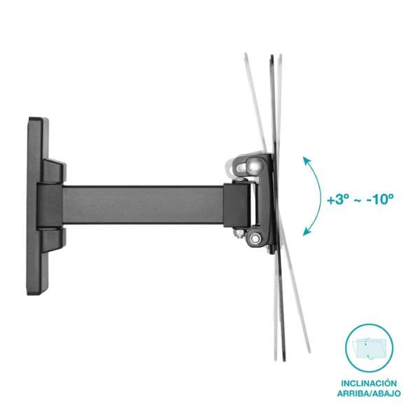 Držák na TV 23"- 42" na zeď Holmios, kloubový 90°h 3-10°v, nosnost 20kg, 10 let záruka - náhled 2