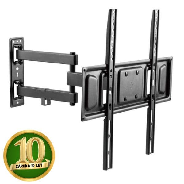 Držák na TV 32"- 55" na zeď Holmios, kloubový 90°h +10-15°v, nosnost 35kg, 10 let záruka