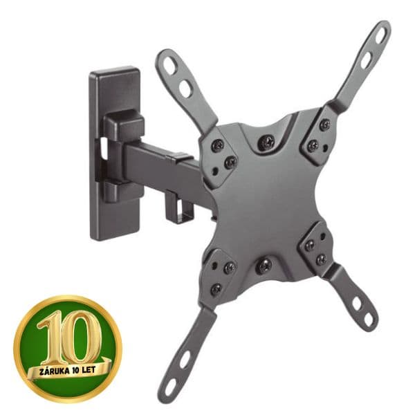 Držák na TV 13"-42" na zeď Holmios, kloubový 90°h 5-12°v, nosnost 20kg, 10 let záruka