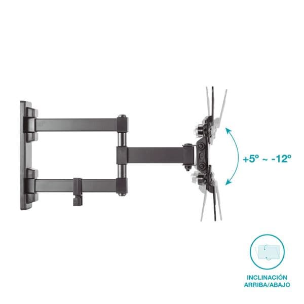 Držák na TV 13"- 42" na zeď Holmios, kloubový 90°h 5-12°v, nosnost 20kg, 10 let záruka - náhled 2