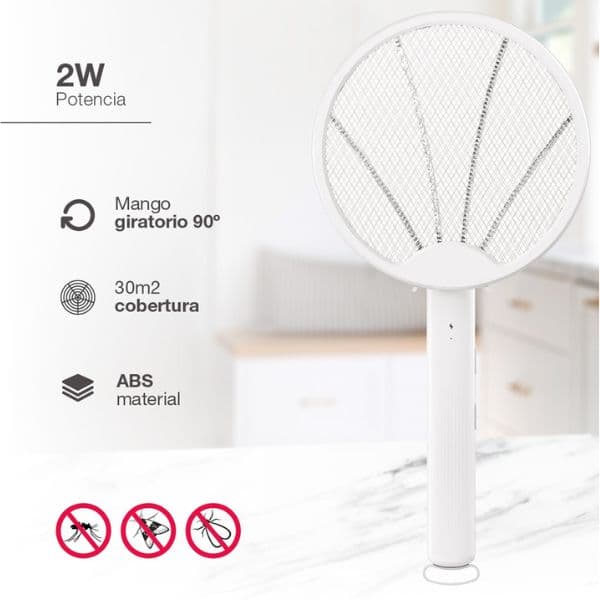Elektrická plácačka na hmyz 2v1 Navelis s UV světlem, nabíjecí přes USB, 3 roky záruka - náhled 2