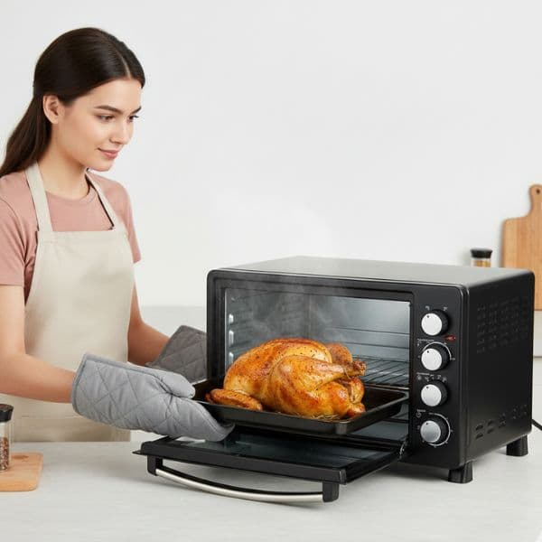 Elektrická horkovzdušná trouba Väline Hisarli 38l, 2000W, černá, samostatná, 3 roky záruka - náhled 4