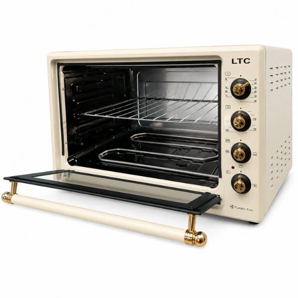 Stolní trouba LTC 70 l – horkovzdušná, 1900 W, béžová, retro design - náhled 4