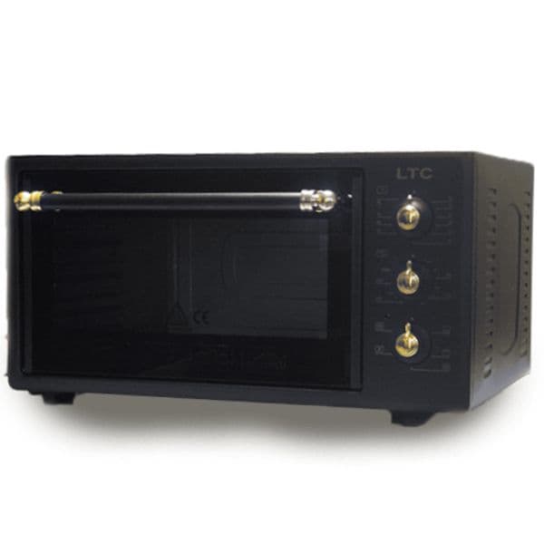 Elektrická horkovzdušná trouba LTC 48l, 1500W, retro, černá, horní a spodní ohřev, gril