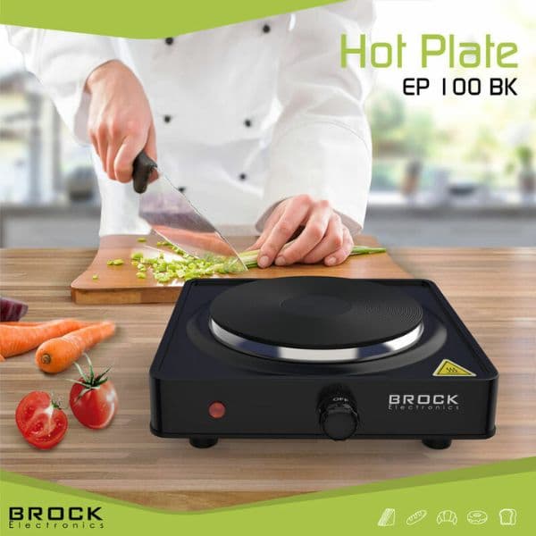 Elektrický vařič Brock, 1 plotýnka 18,5cm 1500W, černý, litinový - náhled 2