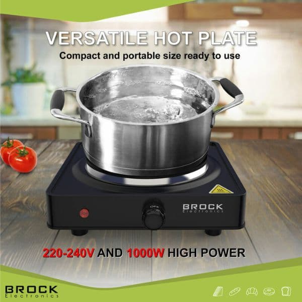 Elektrický vařič Brock, 1 plotýnka 18,5cm 1500W, černý, litinový - náhled 4