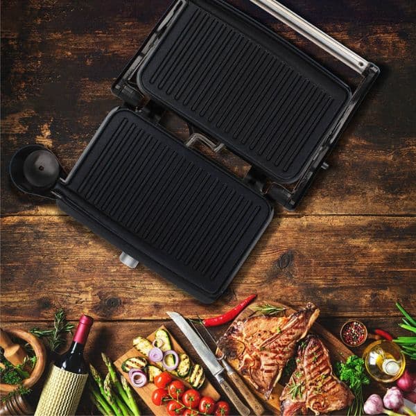 Velký kontaktní gril Väline Amantta, grilovací plocha 27,5x17cm 1500W, 180°, 3 roky záruka - náhled 5