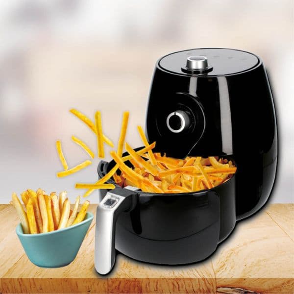 Horkovzdušná fritéza Naria 5l 1450W,nastavení teploty a času, černá, 3 roky záruka - náhled 2