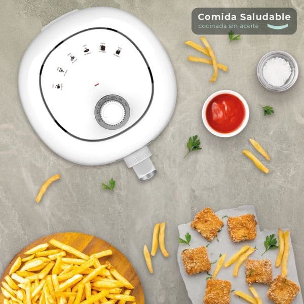 Horkovzdušná fritéza Sabiri 3,2l 1450W,nastavení teploty a času, bílá, 3 roky záruka - náhled 4