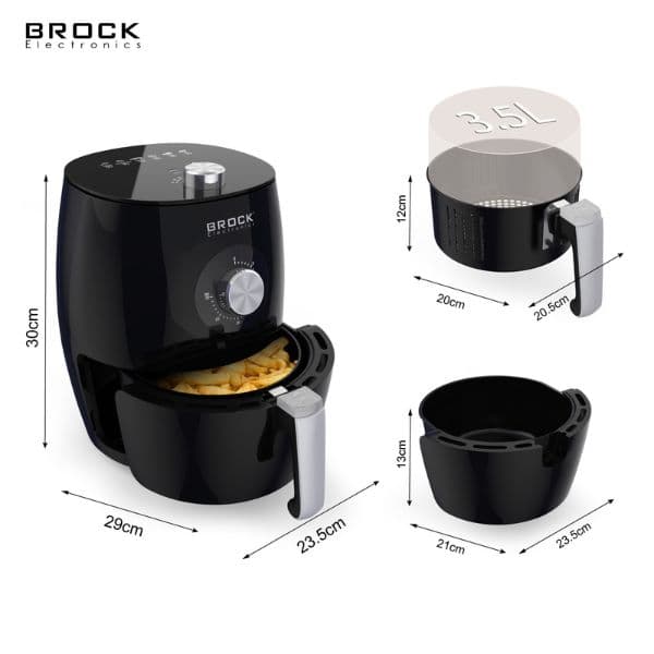 Horkovzdušná fritéza Brock 3,5l, 1300-1500W - náhled 2