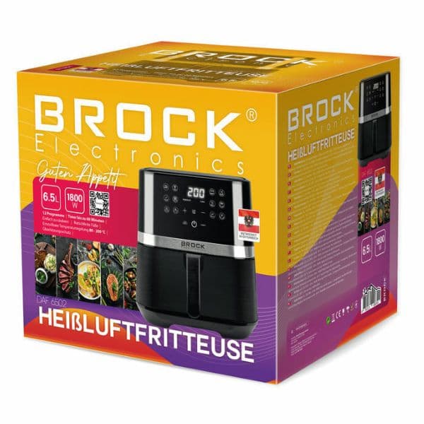 Horkovzdušná fritéza digitální Brock 6,5l, 1800W, 12 programů - náhled 3