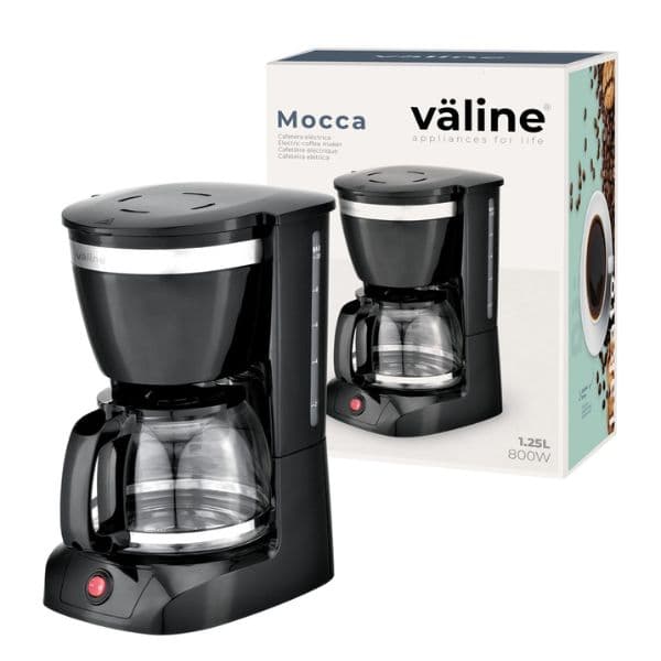 Elektrický překapávač na kávu Väline Mocca, 10 šálků, 800W, 1,25 l, černý, 3 roky záruka - náhled 3