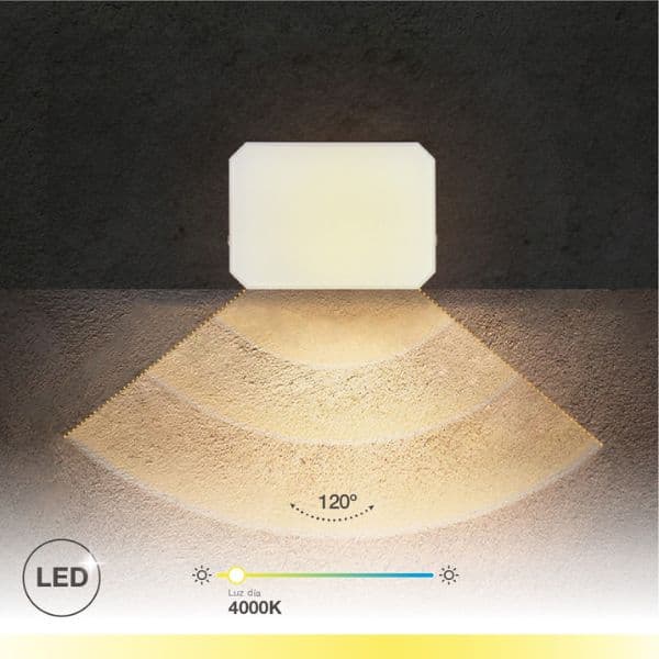 Prémiový bezrámový LED reflektor černý 50W 6000lm, denní barva světla, 3 roky záruka - náhled 2