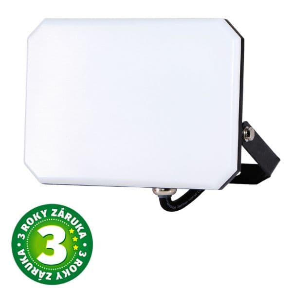 Prémiový bezrámový LED reflektor černý 30W 3600lm, denní barva světla, 3 roky záruka