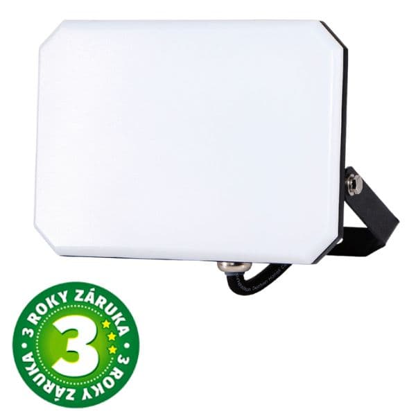 Prémiový bezrámový LED reflektor černý 30W 3600lm, studená barva světla, 3 roky záruka
