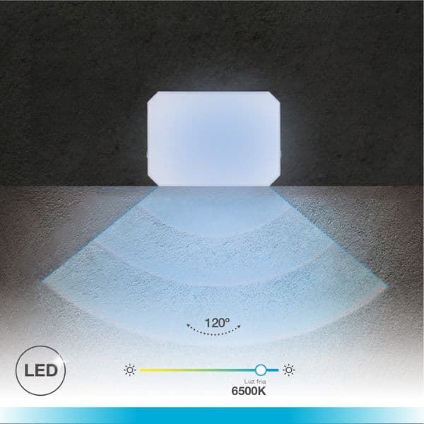 Prémiový bezrámový LED reflektor černý 30W 3600lm, studená barva světla, 3 roky záruka - náhled 2