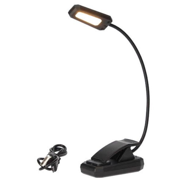 Nabíjecí LED stolní lampička GSC s klipem, 1W, 60lm, teplá, stmívatelná vypínačem, USB